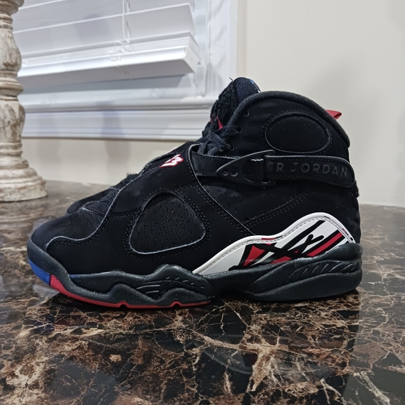 ⚫️  Jordan 8 Retro Playoffs Streetwear/Basketball Shoes Size 4 Youth/5.5 Wom… - Picture 3 of 11